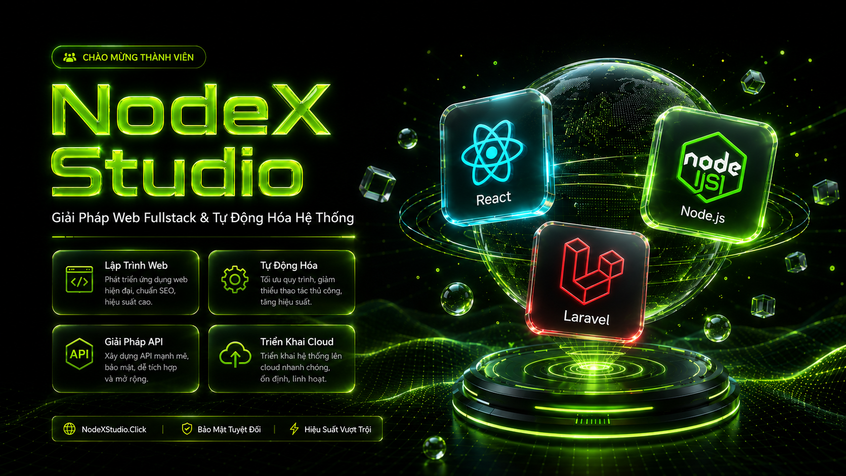 Ra mắt NodeX Studio: Nền tảng cung cấp mã nguồn website MMO và giải pháp Telegram/Discord Bot toàn diện